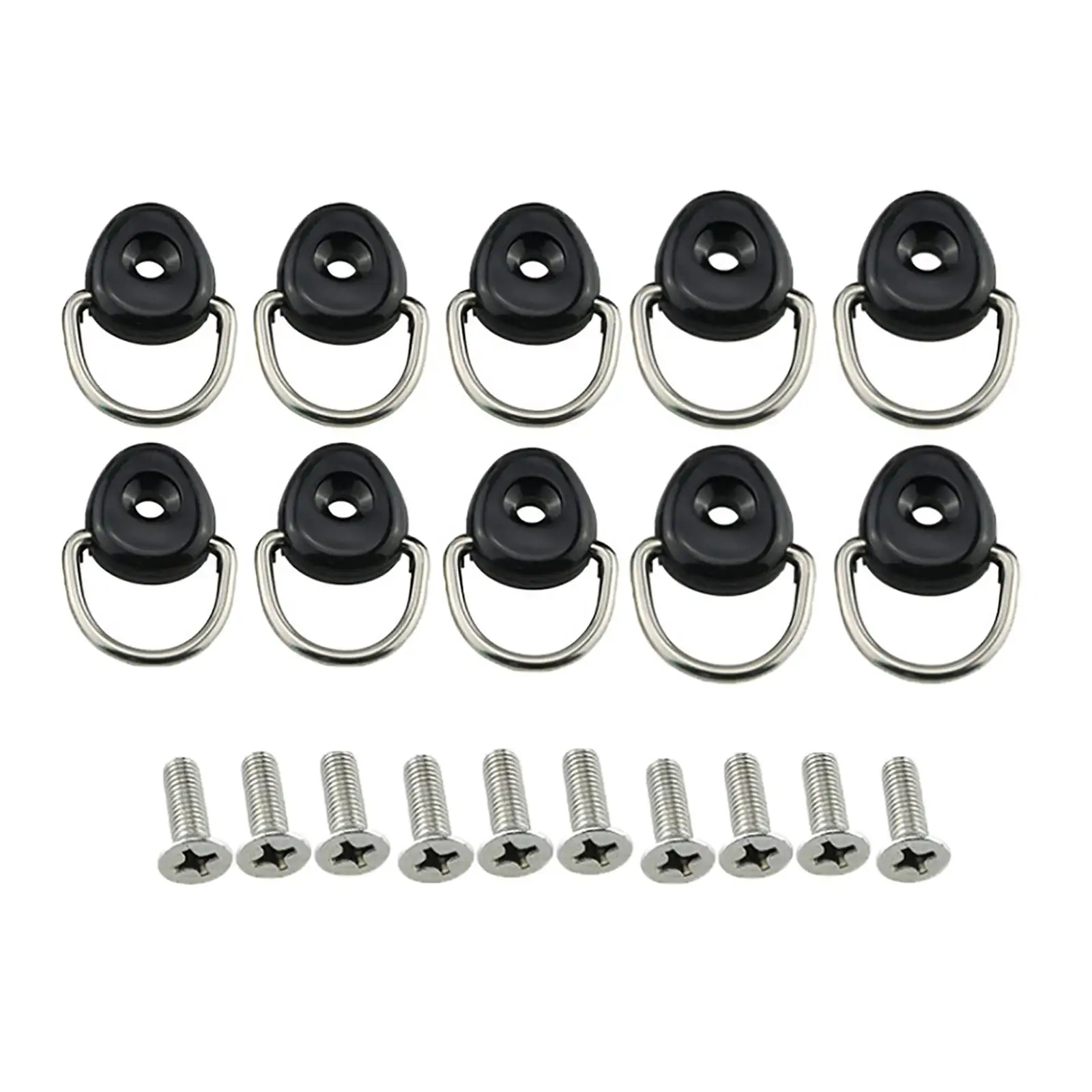 10pcs Black D Shape Pull Hook Tie Down Anchors Ring Stainless Steel Cargo Tie Down Ring for Car Truck Trailers RV Boats
10pcs Black D Shape Pull Hook Tie Down Anchors Ring Stainless Steel Cargo Tie Down Ring for Car Truck Trailers RV Boats