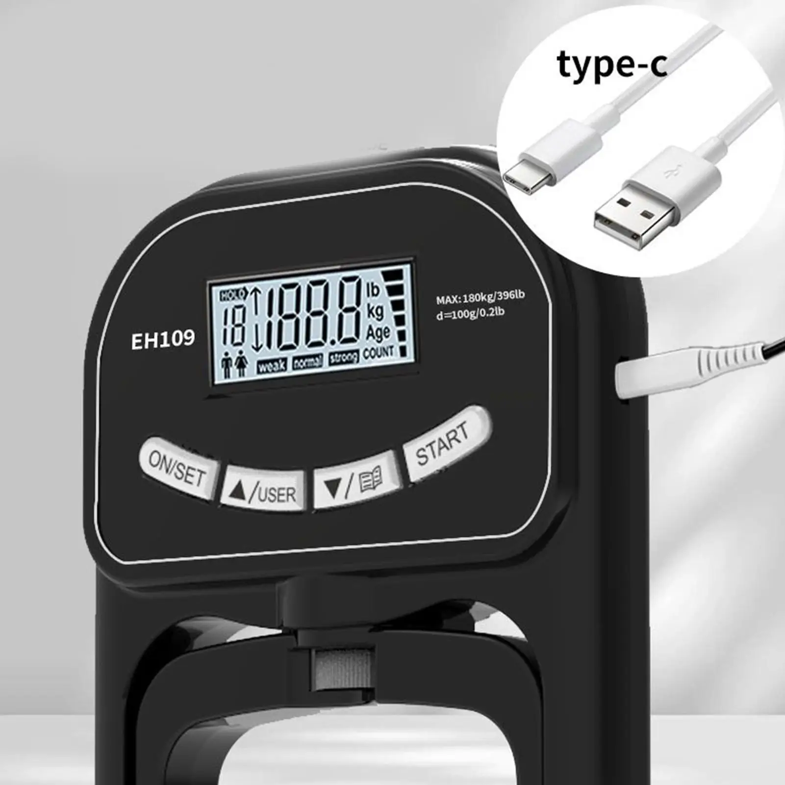 Grip Strength Tester Electronic Tester USB LCD Screen Digital Display Hand Grip Dynamometer Grip Strength Meter
Grip Strength Tester Electronic Tester USB LCD Screen Digital Display Hand Grip Dynamometer Grip Strength Meter
