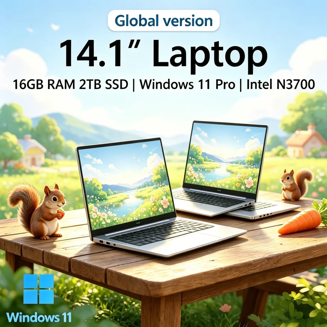 2026 Prismatic Refined 14.1'' Ultra‑slender Laptop 16GB RAM 2TB SSD Intel N3700 1080P Screen Windows 11 Pro Discerning Casual
2026 Prismatic Refined 14.1'' Ultra‑slender Laptop 16GB RAM 2TB SSD Intel N3700 1080P Screen Windows 11 Pro Discerning Casual