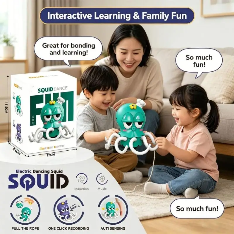 Intelligent Obstacle Avoidance Dancing Octopuses Toy With Music Interactive Moves For Kids Adults Stress Relief A2UB
Intelligent Obstacle Avoidance Dancing Octopuses Toy With Music Interactive Moves For Kids Adults Stress Relief A2UB