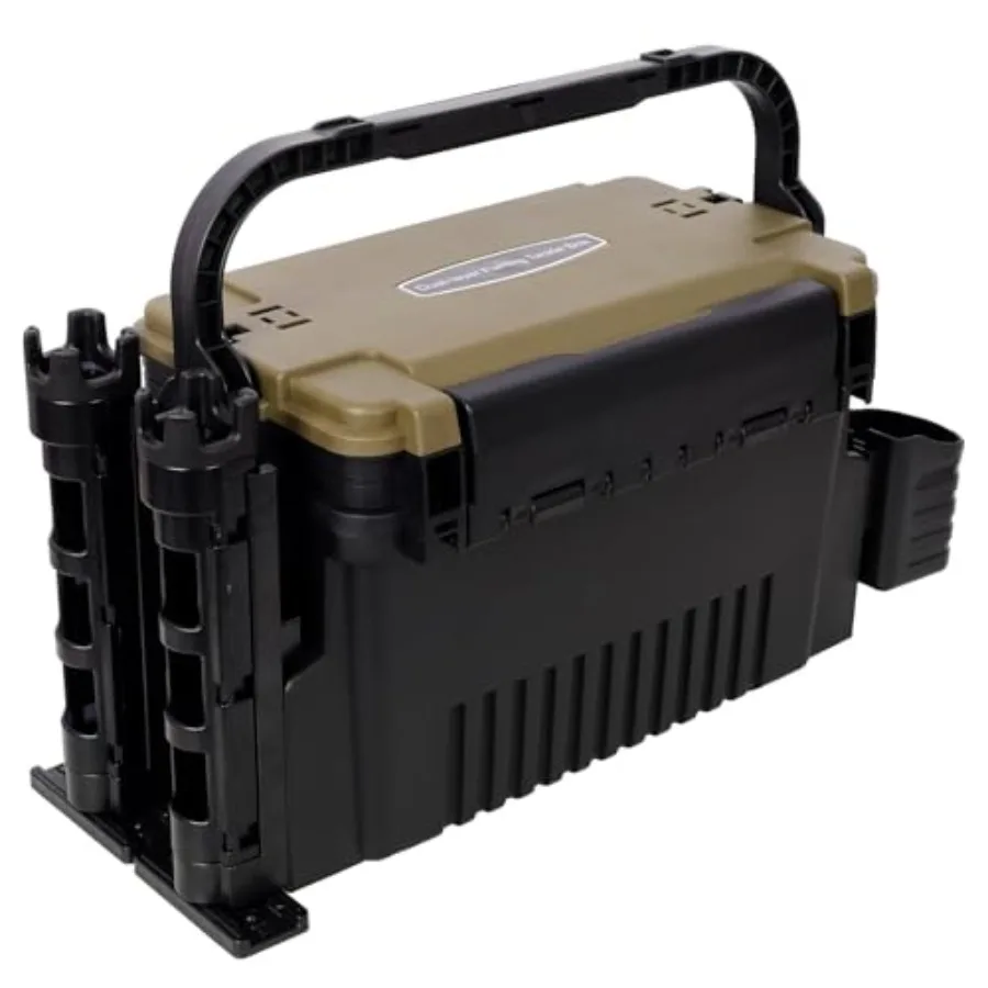 Dual-Layer Fishing Tackle Box Organizer with Rod Holders, Cup Holders and Carrying Strap - Waterproof Heavy-Duty 11L Storage Sy
Dual-Layer Fishing Tackle Box Organizer with Rod Holders, Cup Holders and Carrying Strap - Waterproof Heavy-Duty 11L Storage Sy