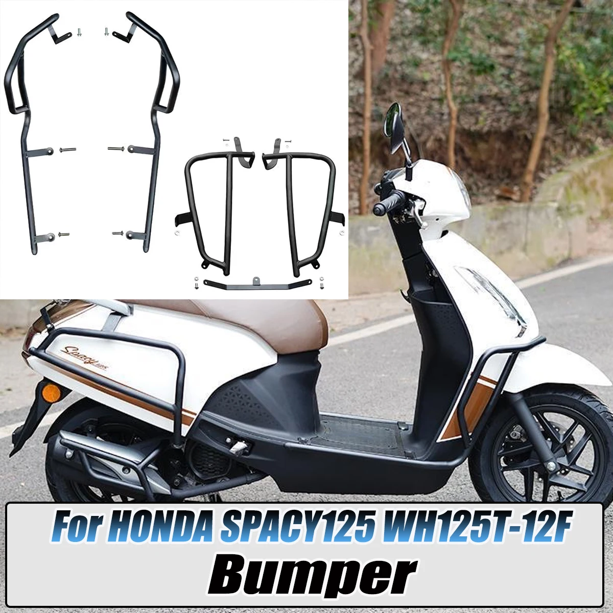 Fit For HONDA SPACY125 WH125T-12F Motorcycle Bumper carbon steel accessories anti fall protection bar front bumper rear bumper
Fit For HONDA SPACY125 WH125T-12F Motorcycle Bumper carbon steel accessories anti fall protection bar front bumper rear bumper