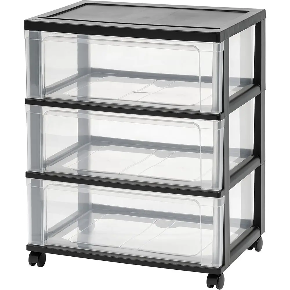 Rolling Storage Cart with Wheels, Wide for Art Supplies, Dorm, Laundry, Bathroom - Black
Rolling Storage Cart with Wheels, Wide for Art Supplies, Dorm, Laundry, Bathroom - Black