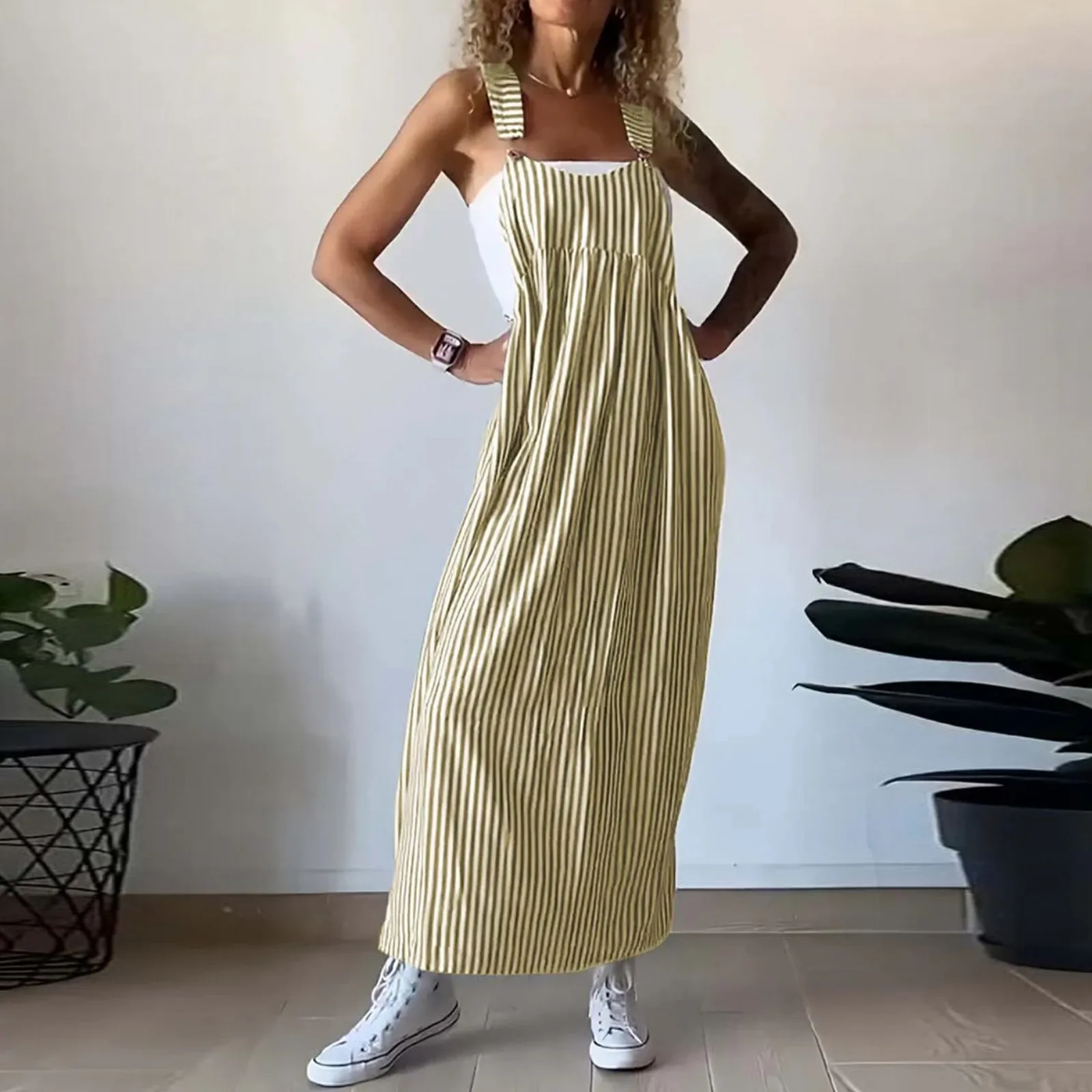 Striped Chic Bohemian Maxi Dress Backless Sleeveless for Beach Vacation Casual Outings Trendy Long Dress Vestidos Clothes
Striped Chic Bohemian Maxi Dress Backless Sleeveless for Beach Vacation Casual Outings Trendy Long Dress Vestidos Clothes