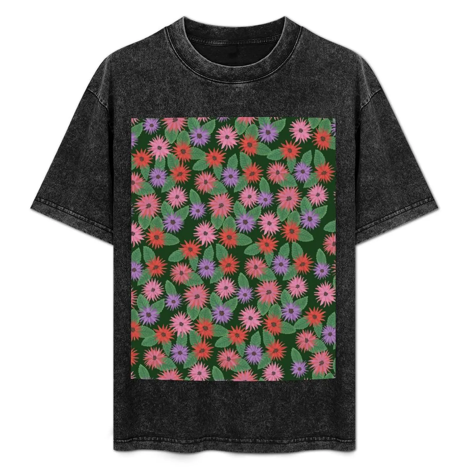 Floral pattern with dark green background T-Shirt Plus Size Loose Fit T-Shirt
Floral pattern with dark green background T-Shirt Plus Size Loose Fit T-Shirt