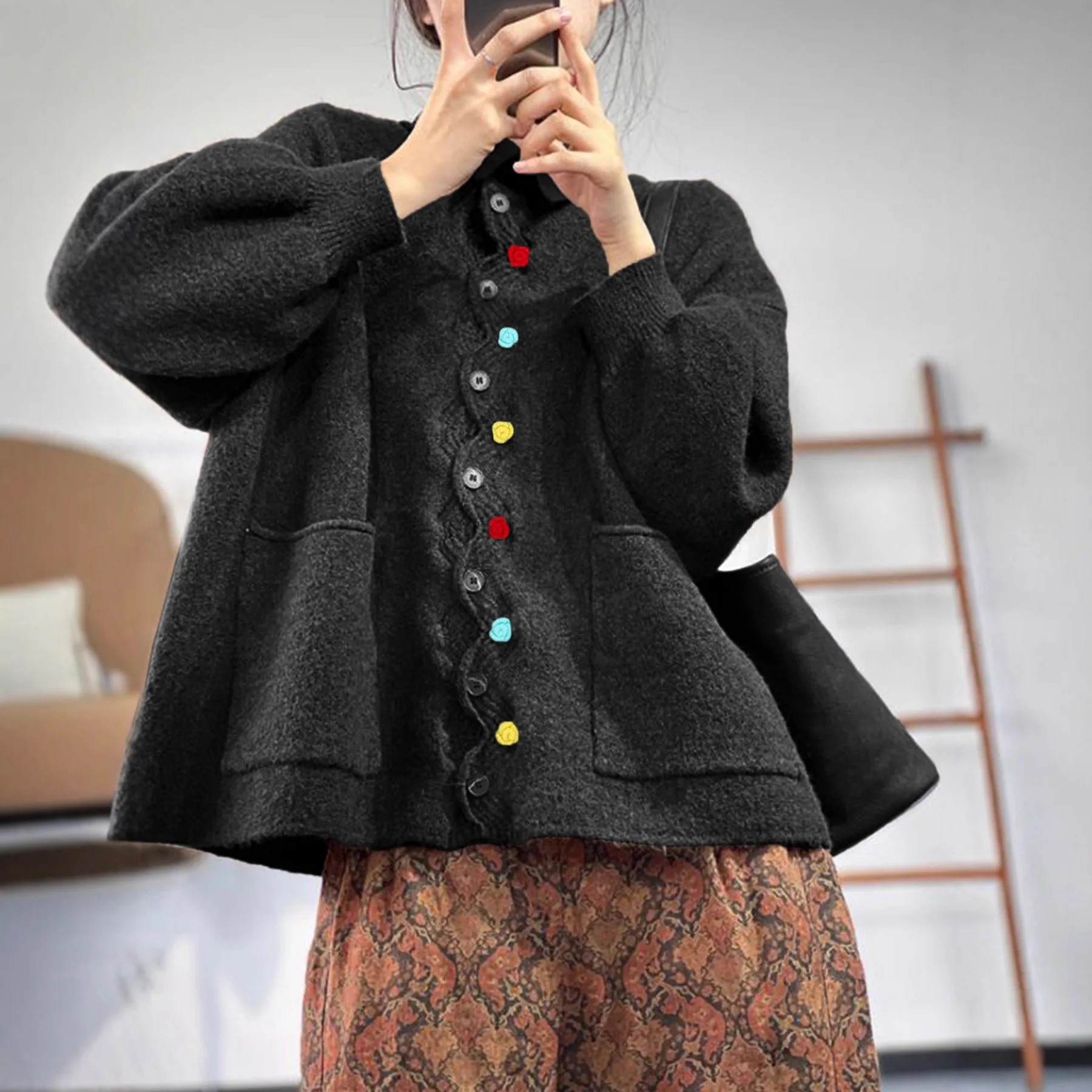 Женская одежда больших размеров, верхняя одежда Vesten, женский кардиган Mujer, женский осенне-зимний модный кардиган на пуговицах, карманная термокуртка
Женская одежда больших размеров, верхняя одежда Vesten, женский кардиган Mujer, женский осенне-зимний модный кардиган на пуговицах, карманная термокуртка