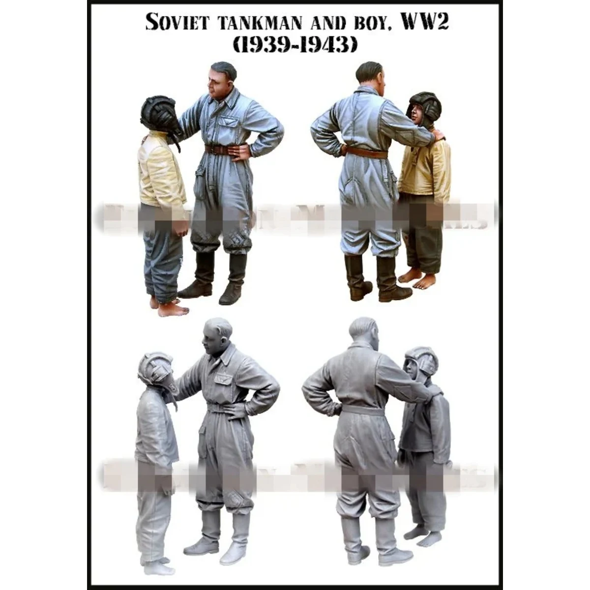 1/35 Resin figure unpainted model Kit, military subject Soviet tank soldier and Boy, unassembled and unpainted GK, 925R
1/35 Resin figure unpainted model Kit, military subject Soviet tank soldier and Boy, unassembled and unpainted GK, 925R