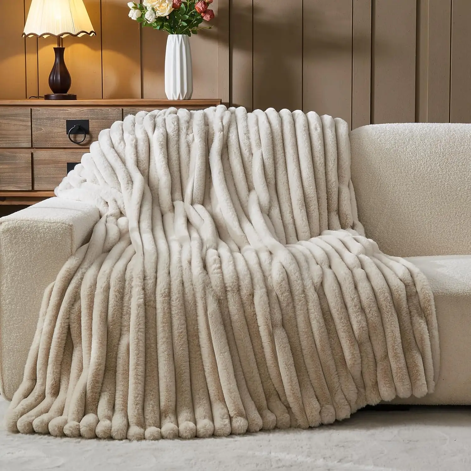 Throw Blanket Linen 3D Ribbed Plush Thi Warm Blanket For Couch Sofa Bed 850Gsm (Linen Ribbed, Throw(50""X60""))
Throw Blanket Linen 3D Ribbed Plush Thi Warm Blanket For Couch Sofa Bed 850Gsm (Linen Ribbed, Throw(50""X60""))