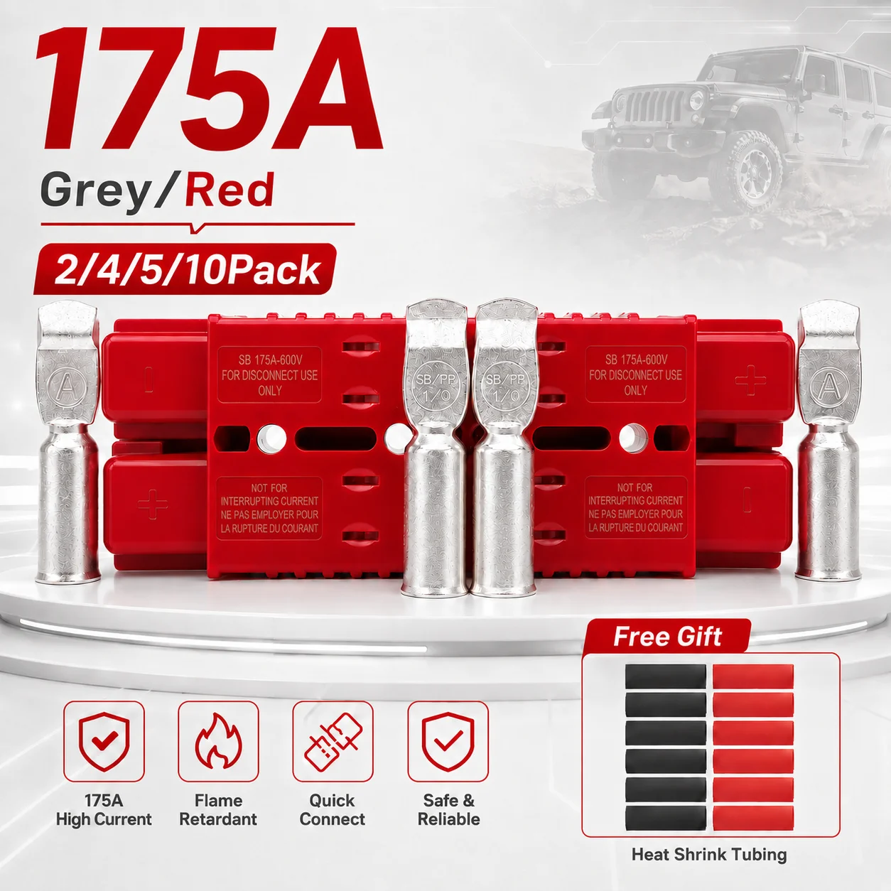2/4/5/10 Pack 175A High Current Battery Quick Connect Disconnect Connector Plug Kit for RV Truck Trailer Wiring
2/4/5/10 Pack 175A High Current Battery Quick Connect Disconnect Connector Plug Kit for RV Truck Trailer Wiring