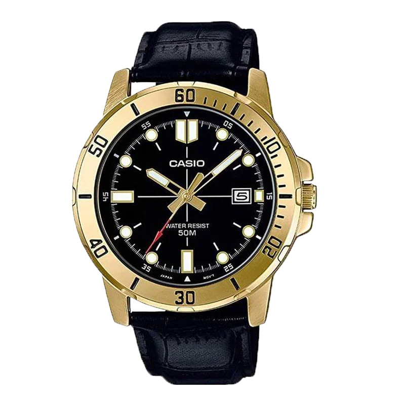 CASIO MTP-VD01L Quartz Watch for Men, Leather Band, Stainless Steel Case, 50M Waterproof, Date Calendar, Sporty Casual Daily Tim
CASIO MTP-VD01L Quartz Watch for Men, Leather Band, Stainless Steel Case, 50M Waterproof, Date Calendar, Sporty Casual Daily Tim