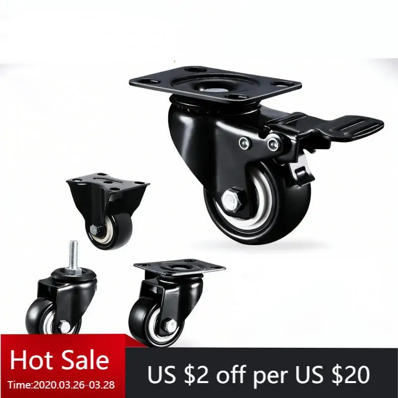 4Pcs 2 Inch PVC Swivel Caster Wheels with Brake, Silent Furniture Casters for Trolley, Storage Shelf
4Pcs 2 Inch PVC Swivel Caster Wheels with Brake, Silent Furniture Casters for Trolley, Storage Shelf