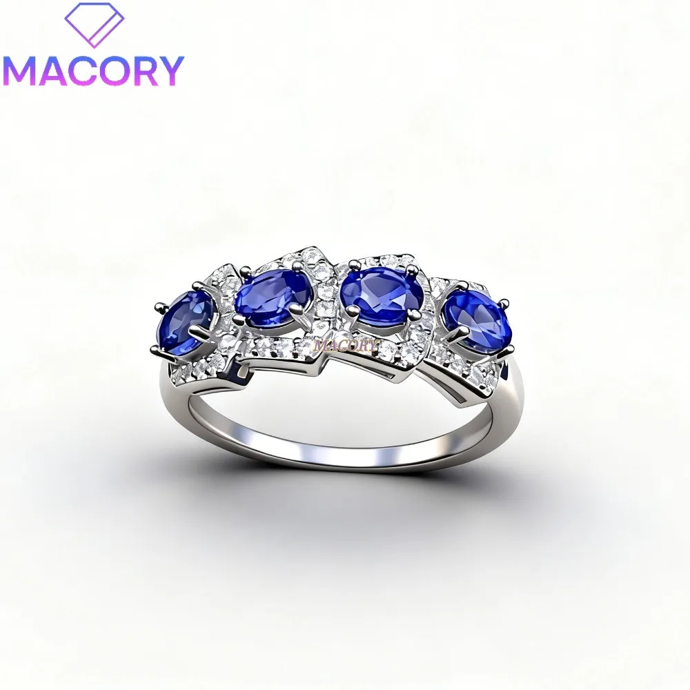 Natural sapphire delicate women's ring S925 sterling silver elegant exquisite luxury jewelry accessory women's holiday gift
Natural sapphire delicate women's ring S925 sterling silver elegant exquisite luxury jewelry accessory women's holiday gift