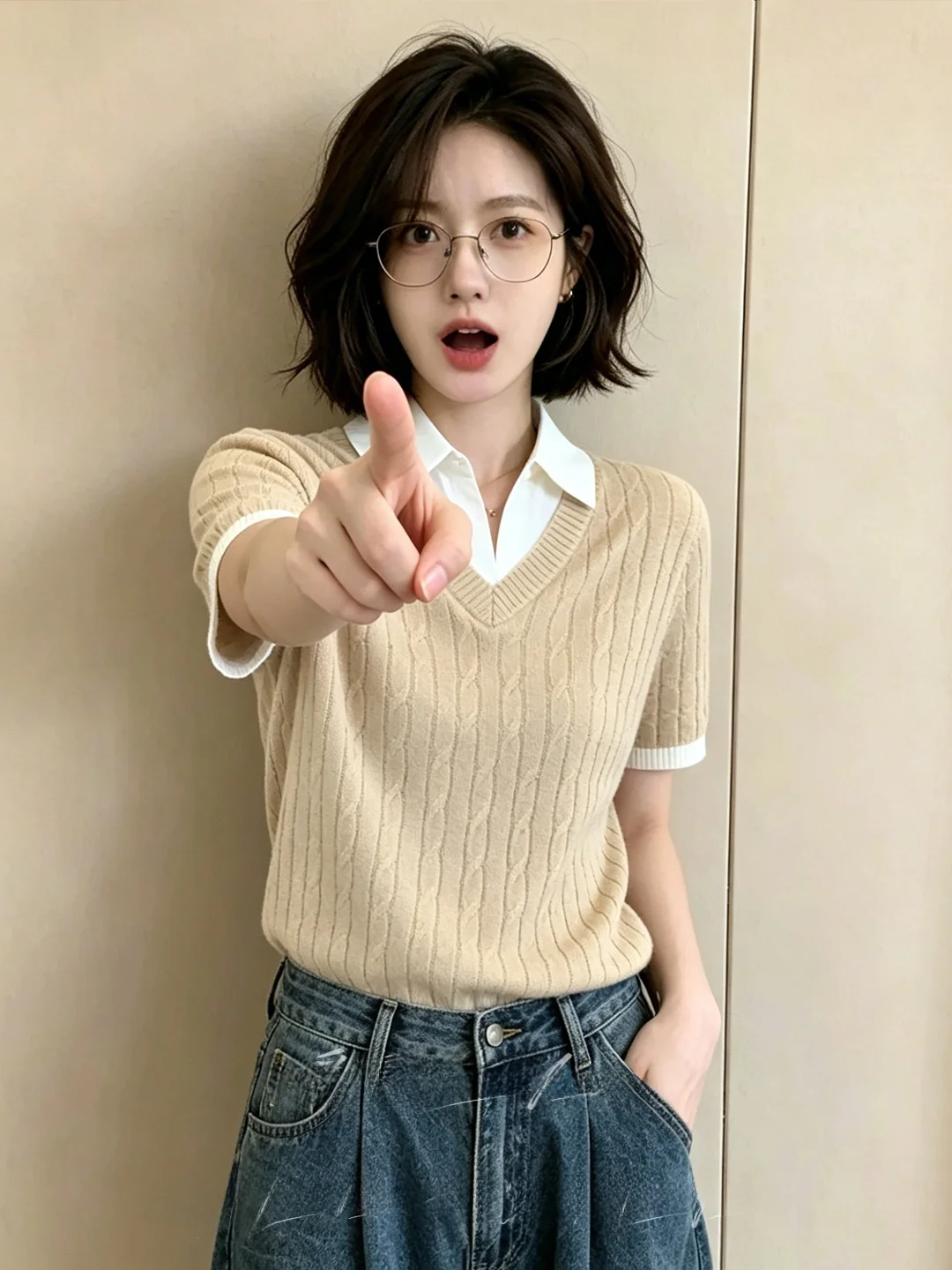 Sweet Casual Knitted Short Sleeve Neck T-Shirt Women's Summer New Style Korean Version Slimming Top Breathable Polyester
Sweet Casual Knitted Short Sleeve Neck T-Shirt Women's Summer New Style Korean Version Slimming Top Breathable Polyester