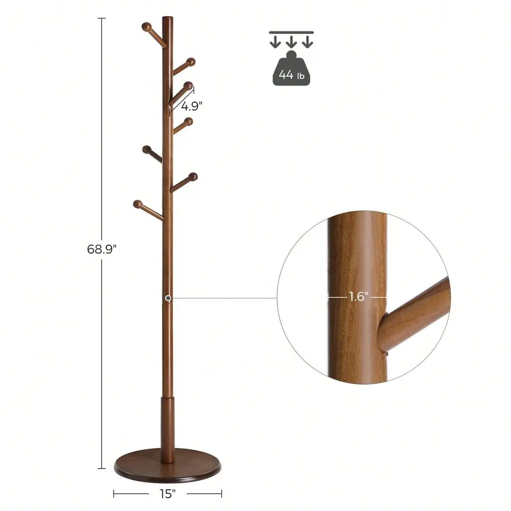 Solid Wood Coat Rack, Free Standing Hall Coat Tree With 7 Hooks, 3 Height Options, For Coats, Hats, Bags, Purses, For Entryway,
Solid Wood Coat Rack, Free Standing Hall Coat Tree With 7 Hooks, 3 Height Options, For Coats, Hats, Bags, Purses, For Entryway,