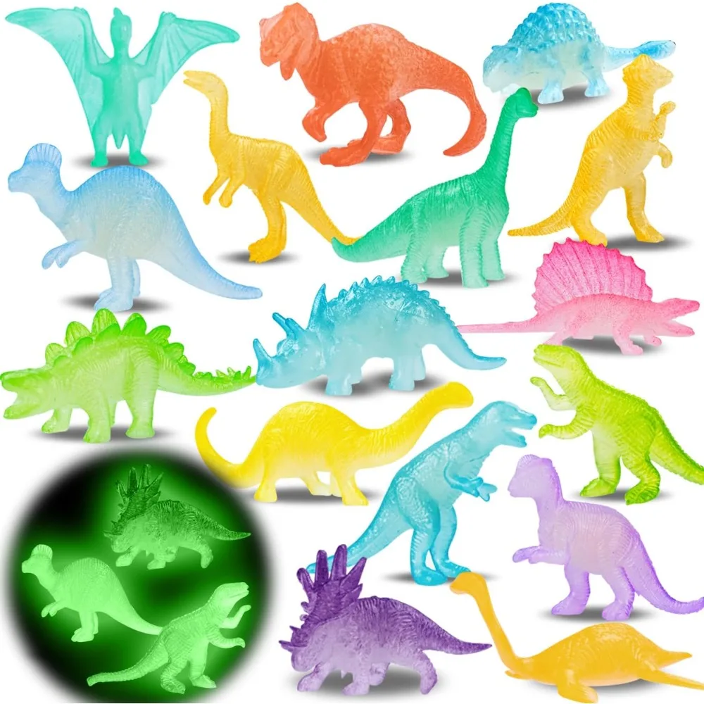 16PCS Glow in Dark Mini Dinosaur Figures for Kids Birthday Party Favors Supplies Dino Cupcake Topper Decoration Goodie Treat Bag
16PCS Glow in Dark Mini Dinosaur Figures for Kids Birthday Party Favors Supplies Dino Cupcake Topper Decoration Goodie Treat Bag
