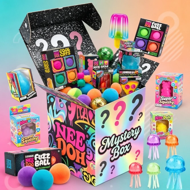 NeeDoh Mystery Box - Assorted Squishy & Fidget Toys Blind Box, Stress Relief Toys for Kids & Adults, Perfect Gift for Sensory Play, Party Favors & Classroom Rewards
NeeDoh Mystery Box - Assorted Squishy & Fidget Toys Blind Box, Stress Relief Toys for Kids & Adults, Perfect Gift for Sensory Play, Party Favors & Classroom Rewards