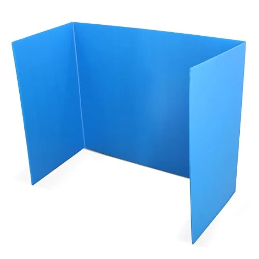 18"x 46.5" Blue Plastic Study Carrel Privacy Boards Premium Corrugated Plastic Student Privacy and Focus Booth for The Classroo
18"x 46.5" Blue Plastic Study Carrel Privacy Boards Premium Corrugated Plastic Student Privacy and Focus Booth for The Classroo