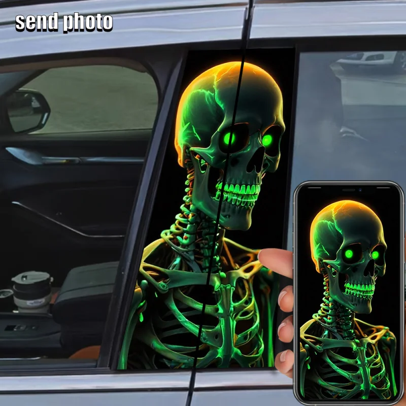 2 Pieces of Neon Green and Orange Glowing Skeleton Car Stickers and Decorative Decals, High-Definition Printed PVC B-Pillar Stic
2 Pieces of Neon Green and Orange Glowing Skeleton Car Stickers and Decorative Decals, High-Definition Printed PVC B-Pillar Stic