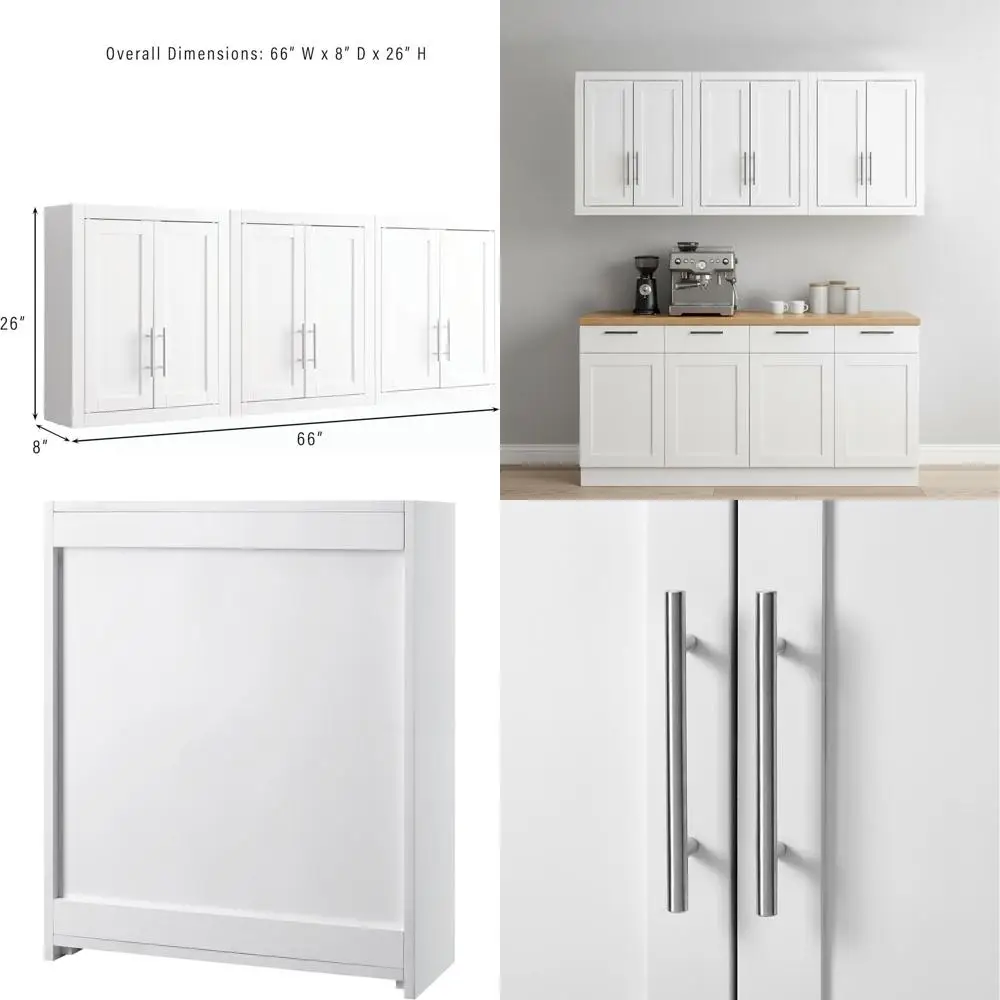 Savannah 3-Piece Wall Kitchen Storage Cabinet, Cabior Laundry, Bathroom, White
Savannah 3-Piece Wall Kitchen Storage Cabinet, Cabior Laundry, Bathroom, White
