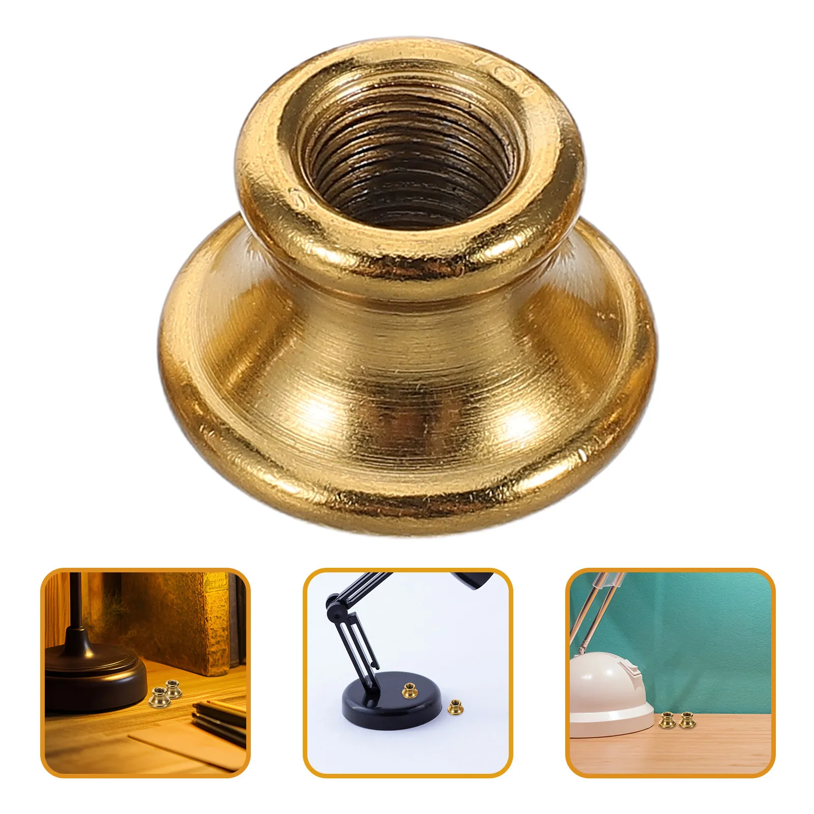 6Pcs Precision Threaded Iron T-Connector M10 Internal Thread Lamp Fixture Part for Table Lamp Pipe Repair Strong Washer Design