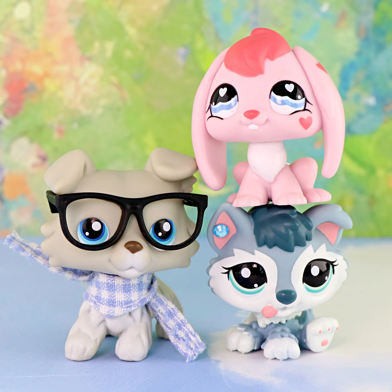 3 pcs Minilpsshop Bobble Head Toys Grey Blue Eyes Collie #363 Pink Blue Eyes Rabbit #557 Blue Baby Husky Puppy #2036 for lps
3 pcs Minilpsshop Bobble Head Toys Grey Blue Eyes Collie #363 Pink Blue Eyes Rabbit #557 Blue Baby Husky Puppy #2036 for lps