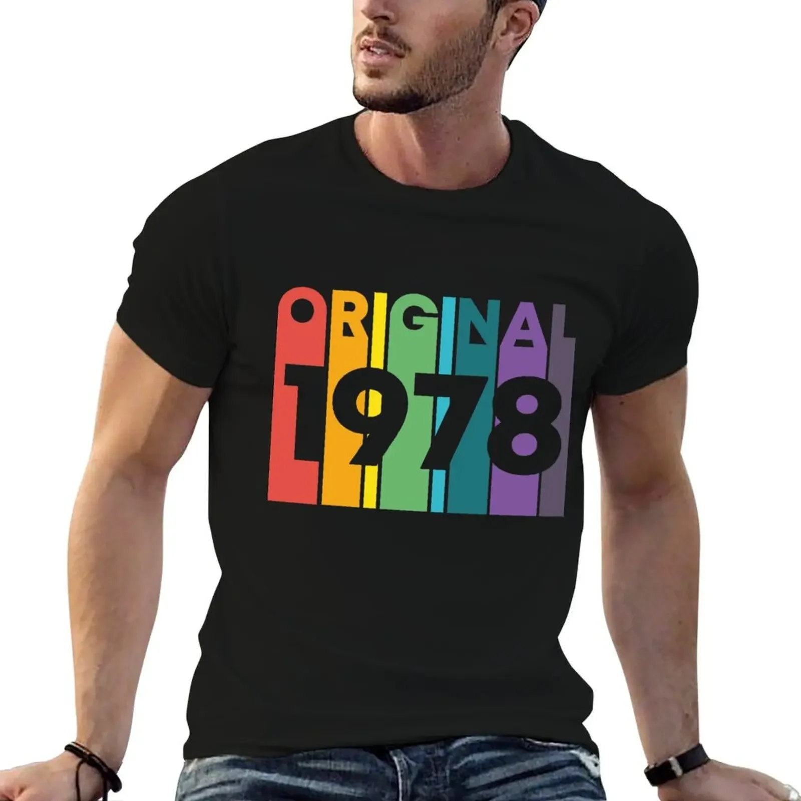 Original 1978 Proud LGBT Rainbow T-Shirt anime figures T-shirts oversize Man t-shirt designer t shirt men
Original 1978 Proud LGBT Rainbow T-Shirt anime figures T-shirts oversize Man t-shirt designer t shirt men