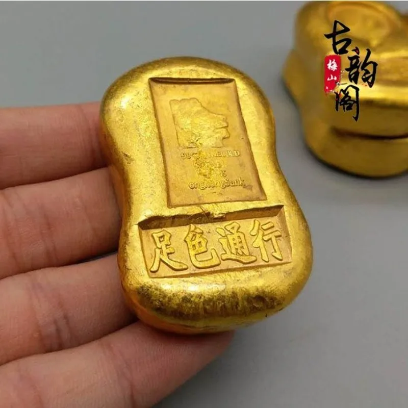 Lucky, antique pure copper gilt gold ingot gold bar cake brick home decoration gift ornament
Lucky, antique pure copper gilt gold ingot gold bar cake brick home decoration gift ornament