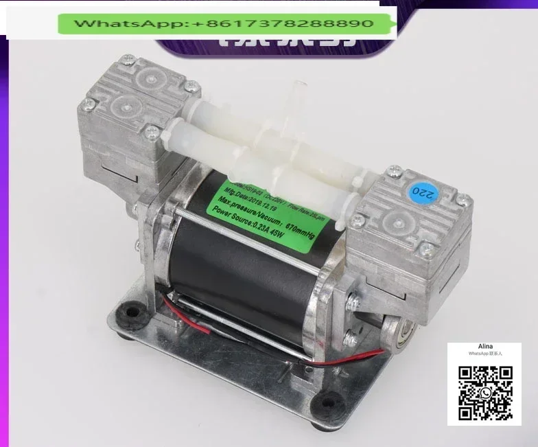 Positive and negative pressure vacuum silent piston double air pump diaphragm small bubble cupping large flow beauty instrument
Positive and negative pressure vacuum silent piston double air pump diaphragm small bubble cupping large flow beauty instrument