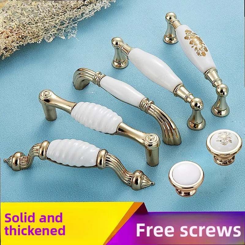 Oukali Gold Ceramic Cabinet Knobs Thick Zinc Alloy Pulls Modern Kitchen Drawer Handles
Oukali Gold Ceramic Cabinet Knobs Thick Zinc Alloy Pulls Modern Kitchen Drawer Handles