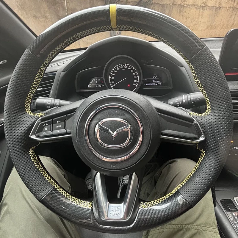 100% подходит для Mazda CX-3 CX-5 CX5 2017 2018, автозапчасти, сшитый вручную черный чехол на руль из натуральной кожи из углеродного волокна
100% подходит для Mazda CX-3 CX-5 CX5 2017 2018, автозапчасти, сшитый вручную черный чехол на руль из натуральной кожи из углеродного волокна