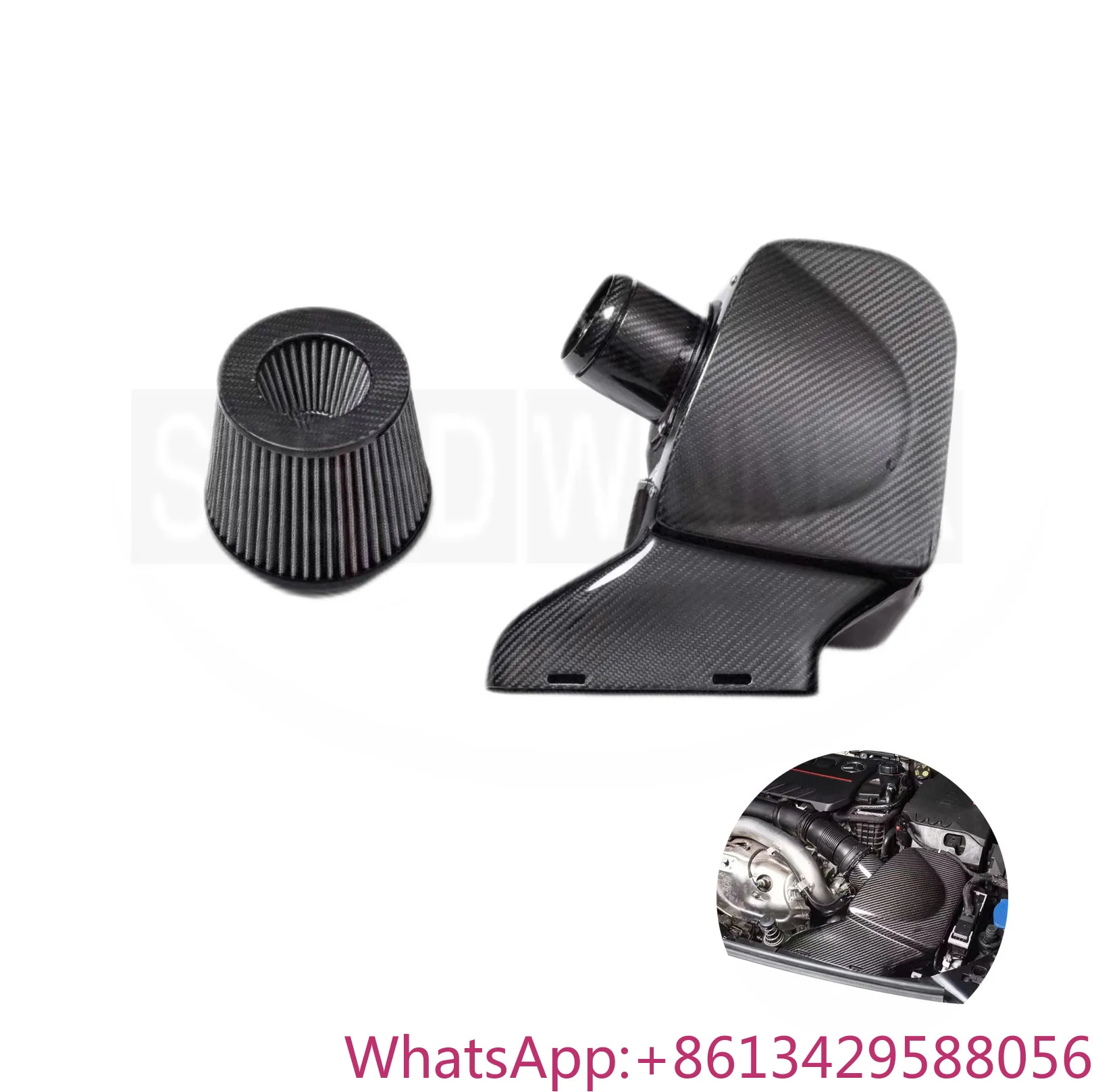 SpeedWinner Air Intake System 100% Dry Carbon Fiber Intake Kit Cold Bellow for Mercedes BENZ AMG A35 W177 A35L CLA35 M260 2.0T
SpeedWinner Air Intake System 100% Dry Carbon Fiber Intake Kit Cold Bellow for Mercedes BENZ AMG A35 W177 A35L CLA35 M260 2.0T