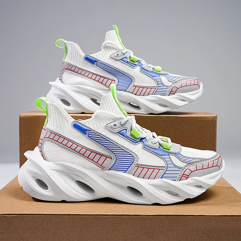 YRZL Men's White Sneakers Non Slip Running Blade Shoes Breathable Air Mesh Sneakers Man Trendy Lightweight Running Shoes for Men
YRZL Men's White Sneakers Non Slip Running Blade Shoes Breathable Air Mesh Sneakers Man Trendy Lightweight Running Shoes for Men
