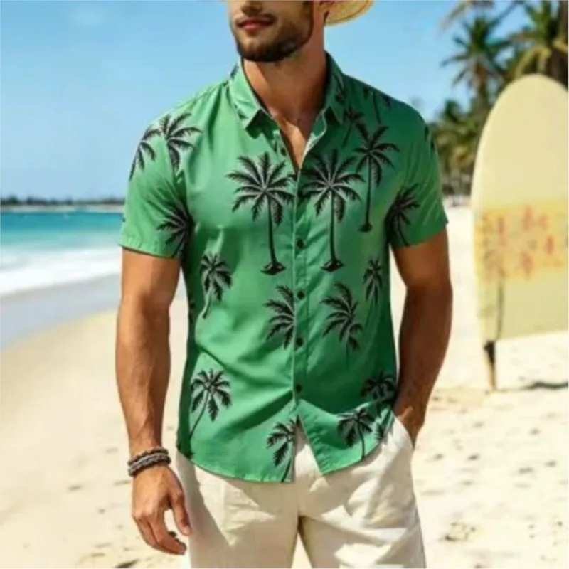 Summer Men's shirt 2026 New Coconut tree 3D Printed Hawaiian Casual Short Sleeved lapel Men's Beach shirt European size
Summer Men's shirt 2026 New Coconut tree 3D Printed Hawaiian Casual Short Sleeved lapel Men's Beach shirt European size