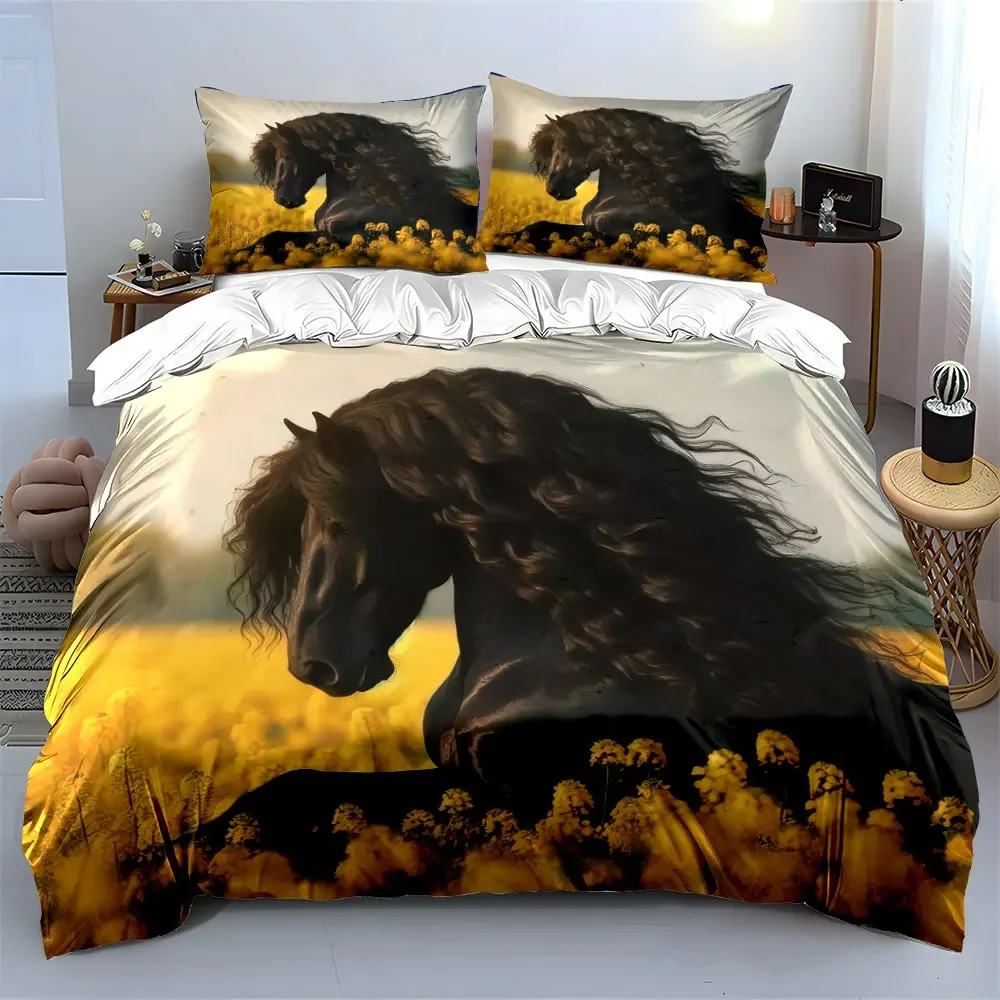 "Black Horse Decorative Bedding Set" Soft Comfortable Duvet Cover Bedding Set Included 1*Duvet Cover & 2*Pillowcases, gift
"Black Horse Decorative Bedding Set" Soft Comfortable Duvet Cover Bedding Set Included 1*Duvet Cover & 2*Pillowcases, gift