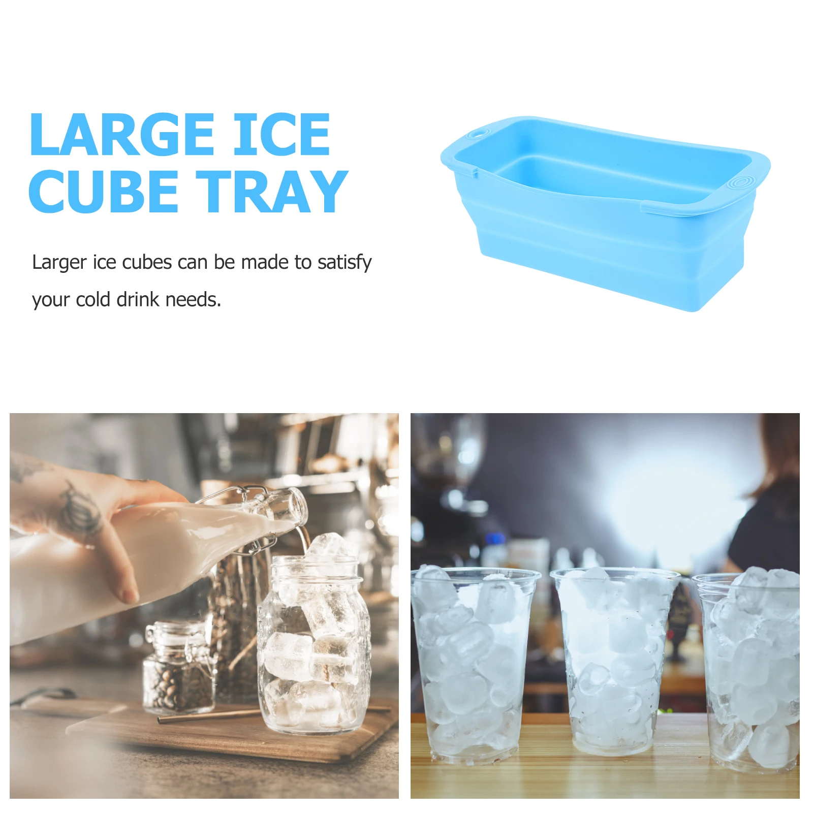 Silicone Ice Cube Tray Molds Large Capacity Blue Perfect for Baths Cocktails Whiskey Mold Freezer Trays DIY Portable Outdoor
Silicone Ice Cube Tray Molds Large Capacity Blue Perfect for Baths Cocktails Whiskey Mold Freezer Trays DIY Portable Outdoor
