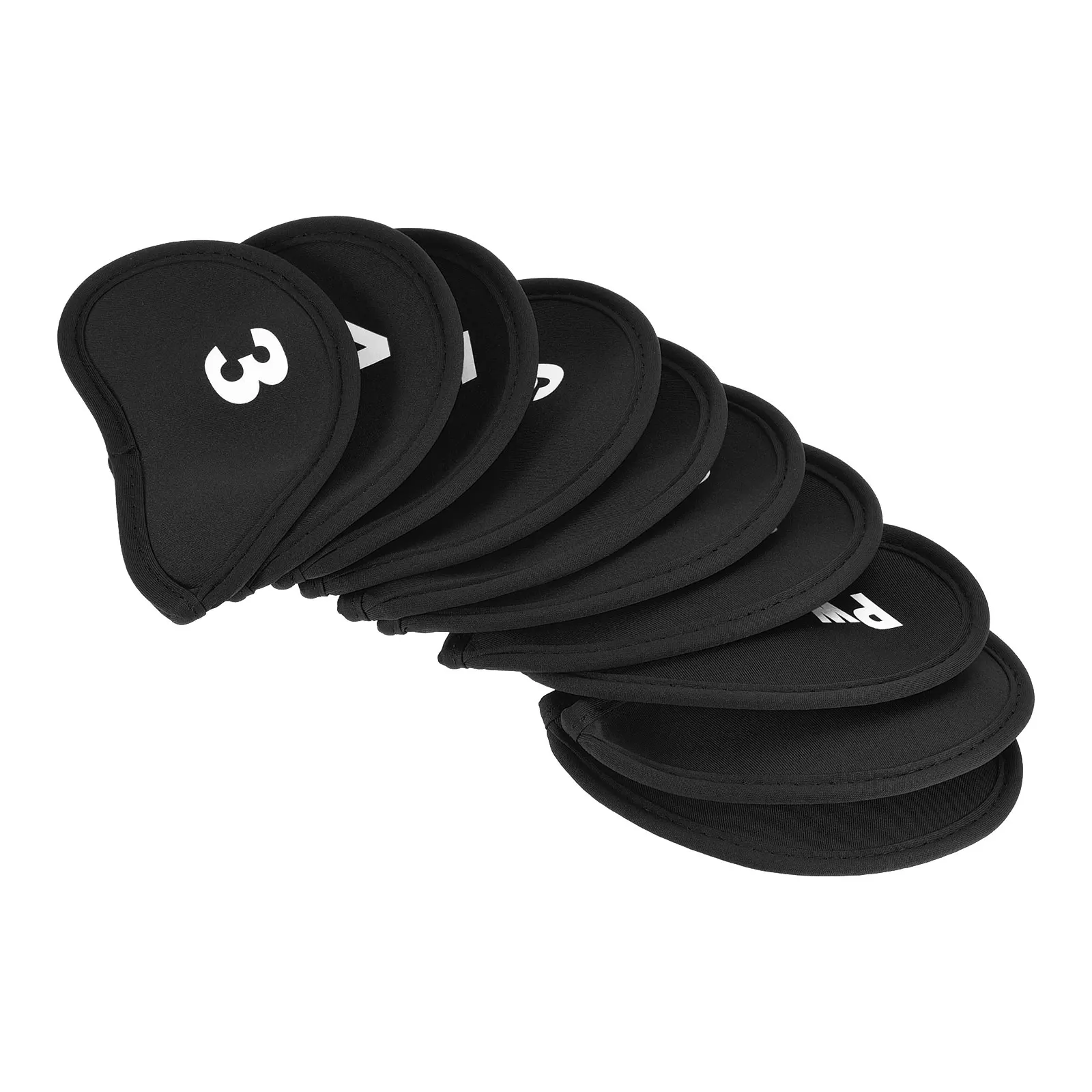 Golf Club Iron Head Covers, 10 Pack Number Tag 3-9 PW/SW/A Waterproof Protection Sleeve for Outdoor Sport, Black
Golf Club Iron Head Covers, 10 Pack Number Tag 3-9 PW/SW/A Waterproof Protection Sleeve for Outdoor Sport, Black