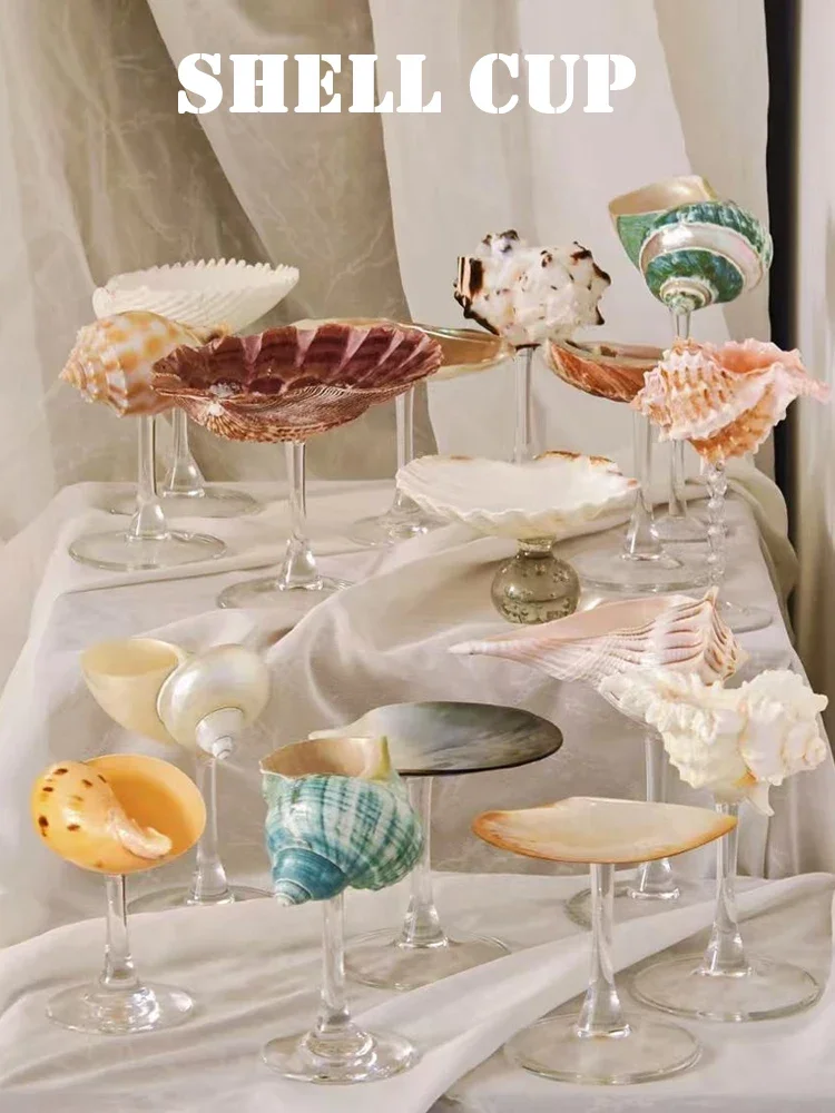 Retro Natural Shell Champagne Glass Conch High Footed Cup The Restaurant Will Display Desktop Art Ornaments Home Decoration
Retro Natural Shell Champagne Glass Conch High Footed Cup The Restaurant Will Display Desktop Art Ornaments Home Decoration
