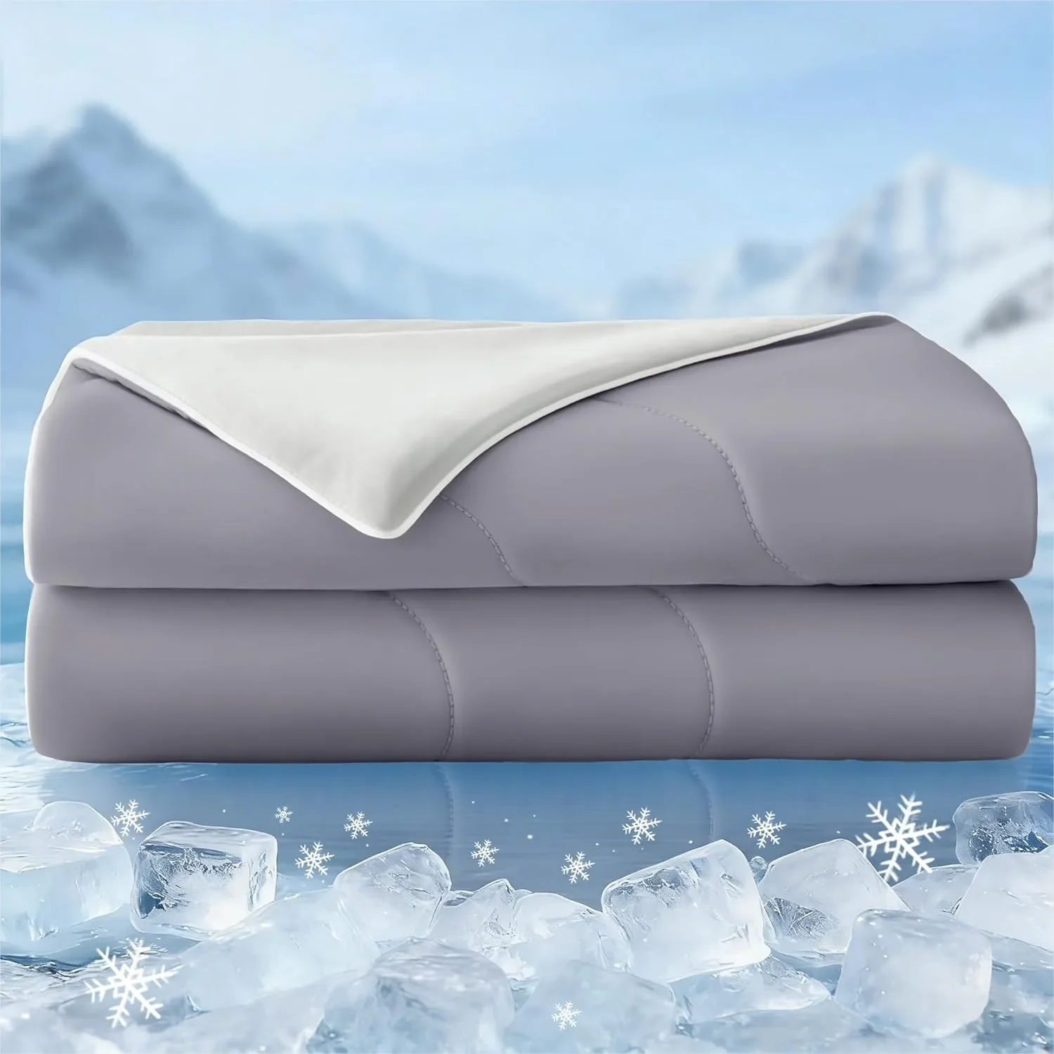 Cooling Comforter King Size Grey, Lightweight Summer Blanket for Hot Sleepers, Soft Breathable Bedding for Night Sweats
Cooling Comforter King Size Grey, Lightweight Summer Blanket for Hot Sleepers, Soft Breathable Bedding for Night Sweats