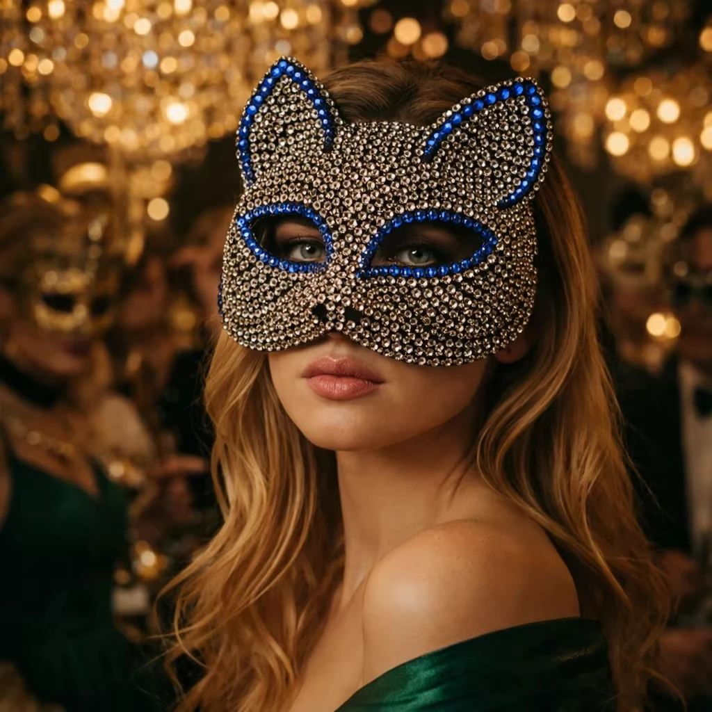 Rhinestone Face Mask Eye-Catching Carnival Mask Masquerade Party Mask Comfortable For Fashion Show Costume Event Carnival
Rhinestone Face Mask Eye-Catching Carnival Mask Masquerade Party Mask Comfortable For Fashion Show Costume Event Carnival
