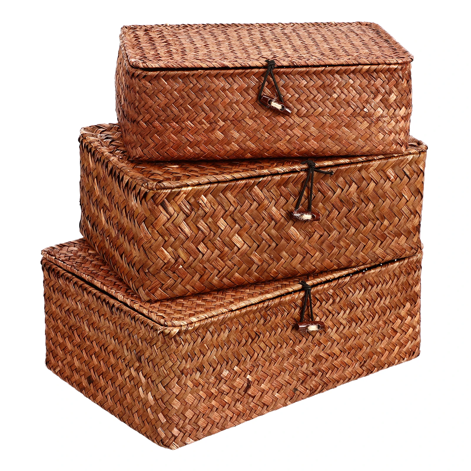 3pcs Seagrass Baskets With Lid Large Storage Boxes Desktop Sundry Organizer Woven Household Portable Box For Home Decor
3pcs Seagrass Baskets With Lid Large Storage Boxes Desktop Sundry Organizer Woven Household Portable Box For Home Decor
