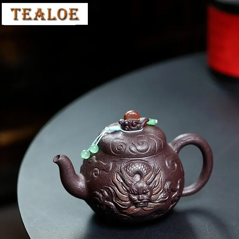250ml Aesthetic Yixing Purple Clay Teapots Handmade Dragon Pot Raw Ore Purple Mud Tea Soaking Kettle With Infuser Zisha Tea Set
250ml Aesthetic Yixing Purple Clay Teapots Handmade Dragon Pot Raw Ore Purple Mud Tea Soaking Kettle With Infuser Zisha Tea Set