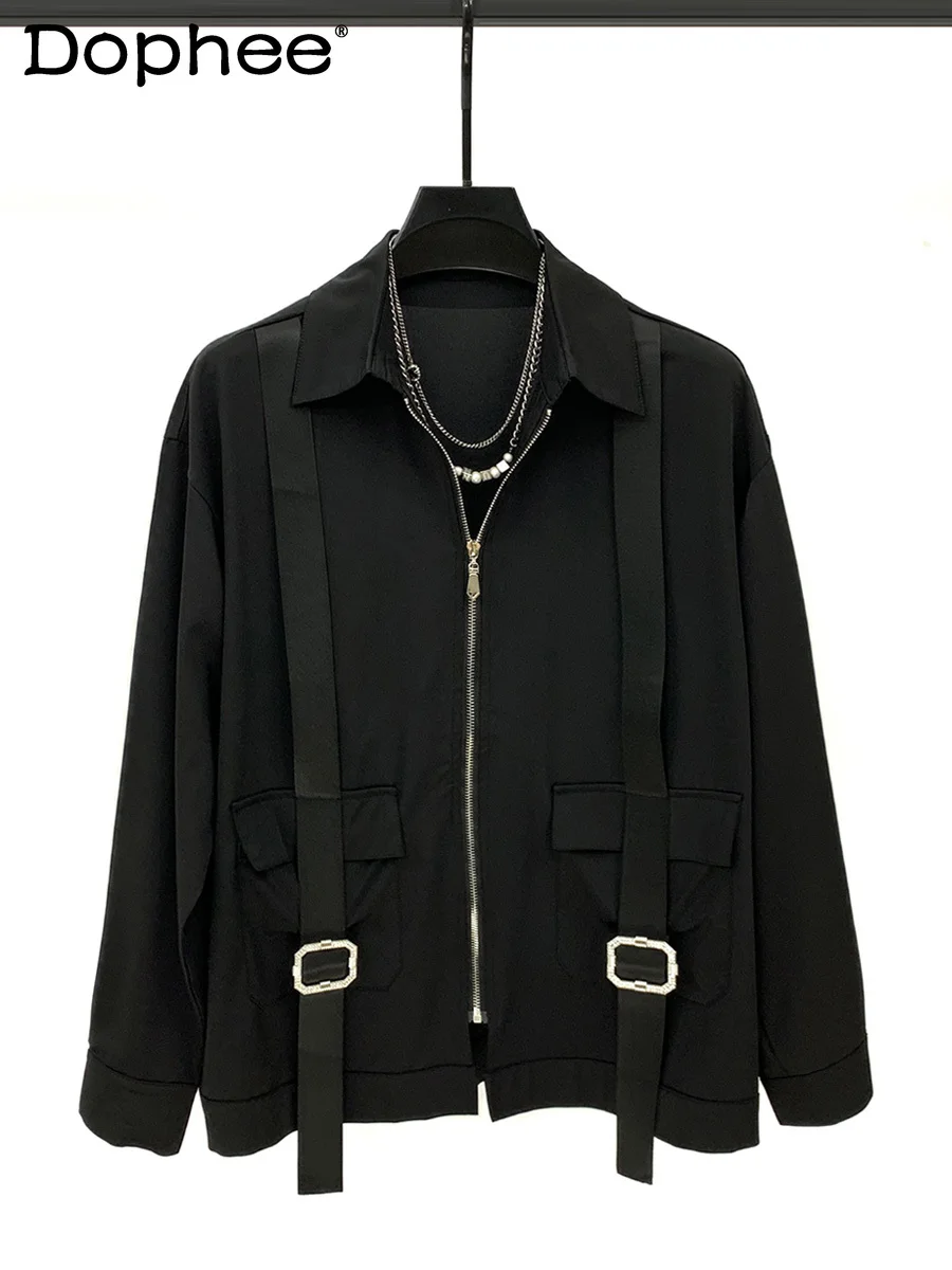 New American Style Casual Zipper Lapel Shirt Men's 2024 Spring Autumn Buckle Pocket Tops Solid Color Loose Male Trendy Shirts
New American Style Casual Zipper Lapel Shirt Men's 2024 Spring Autumn Buckle Pocket Tops Solid Color Loose Male Trendy Shirts