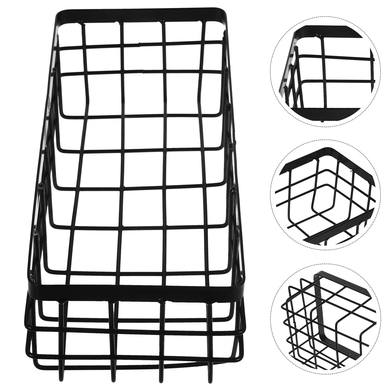 Black Small Metal Storage Basket Wall Mounted Bathroom Shelf Smooth Edges Structure Easy ganization Wire Baskets For
Black Small Metal Storage Basket Wall Mounted Bathroom Shelf Smooth Edges Structure Easy ganization Wire Baskets For