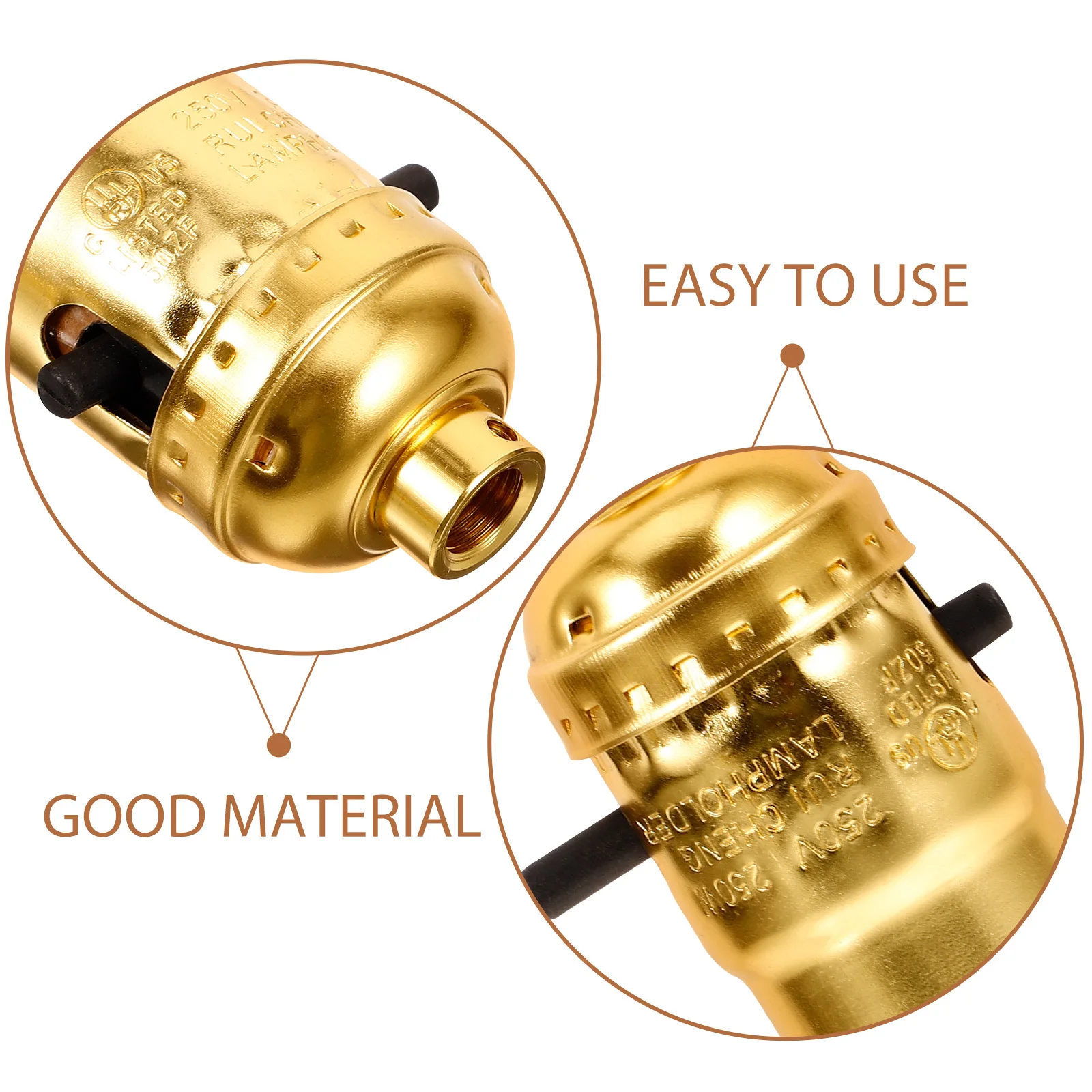 2pcs E26 Aluminum Plug-In Socket Twist Switch Light Holder For Vintage Lamp Repair Bulb Holder Metal Lamp Parts
2pcs E26 Aluminum Plug-In Socket Twist Switch Light Holder For Vintage Lamp Repair Bulb Holder Metal Lamp Parts