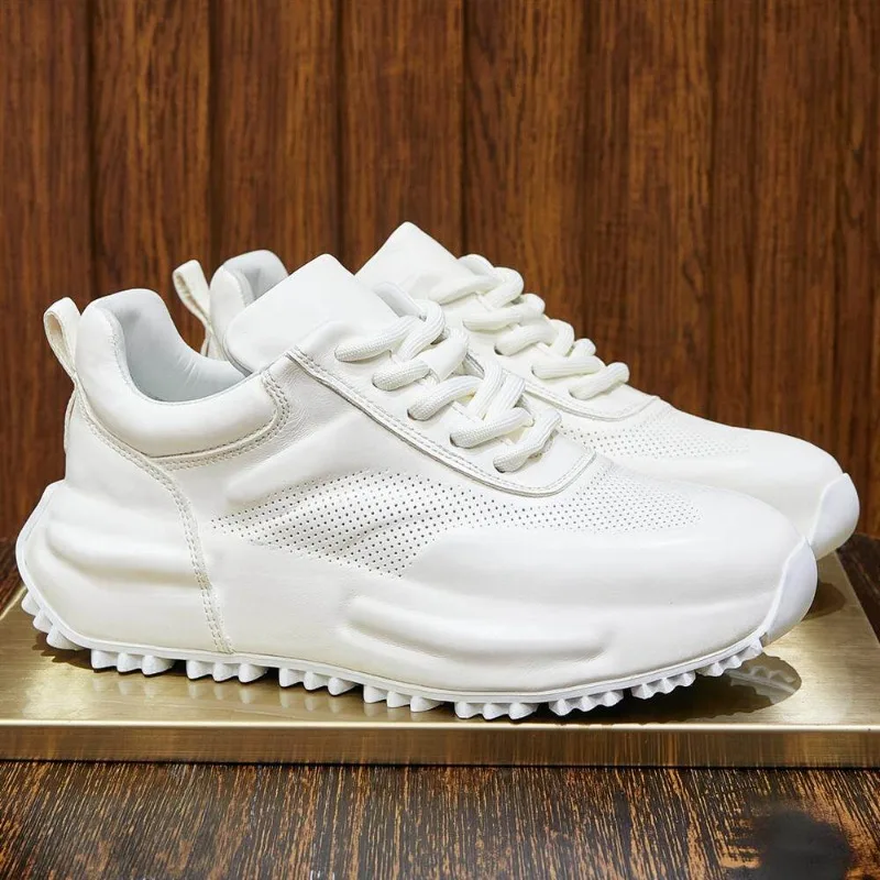 Horsehide Casual Sneakers Daddy Shoes for Men's Fashion Height Increasing Shoe Soft Breathable Horse Leather Sewing Sports Shoes
Horsehide Casual Sneakers Daddy Shoes for Men's Fashion Height Increasing Shoe Soft Breathable Horse Leather Sewing Sports Shoes