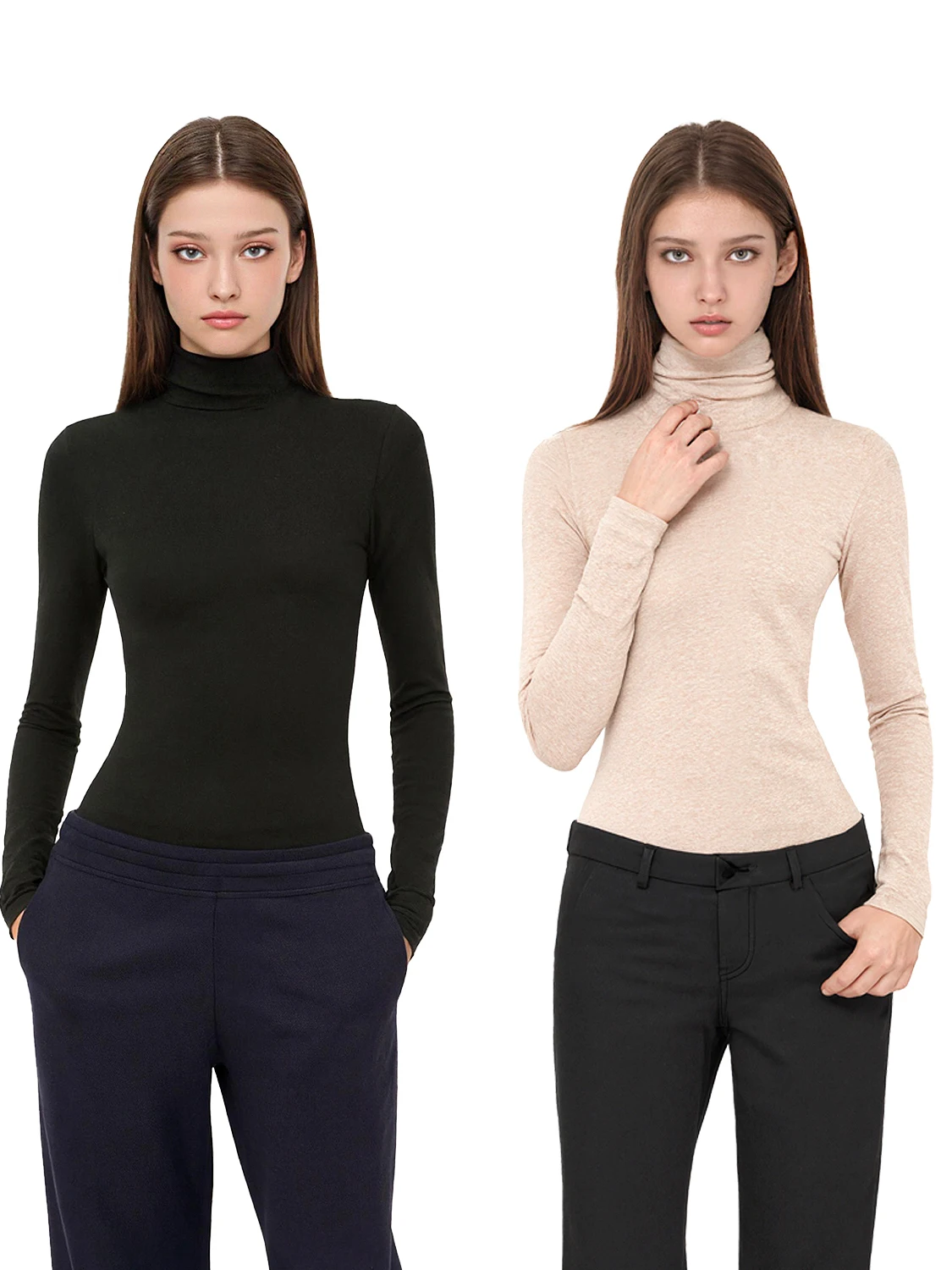 Женская трикотажная футболка SUNDAYAM с высоким воротом и длинными рукавами, облегающая, повседневная, удобная, дышащая, из мягкой хлопковой смеси
Женская трикотажная футболка SUNDAYAM с высоким воротом и длинными рукавами, облегающая, повседневная, удобная, дышащая, из мягкой хлопковой смеси