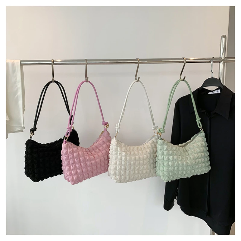 Female Simple Pleated Armpit Bag Women Single Shoulder Nag Crossbody Bags for Women Handbag Phone Key Lipstick Storage Bag
Female Simple Pleated Armpit Bag Women Single Shoulder Nag Crossbody Bags for Women Handbag Phone Key Lipstick Storage Bag