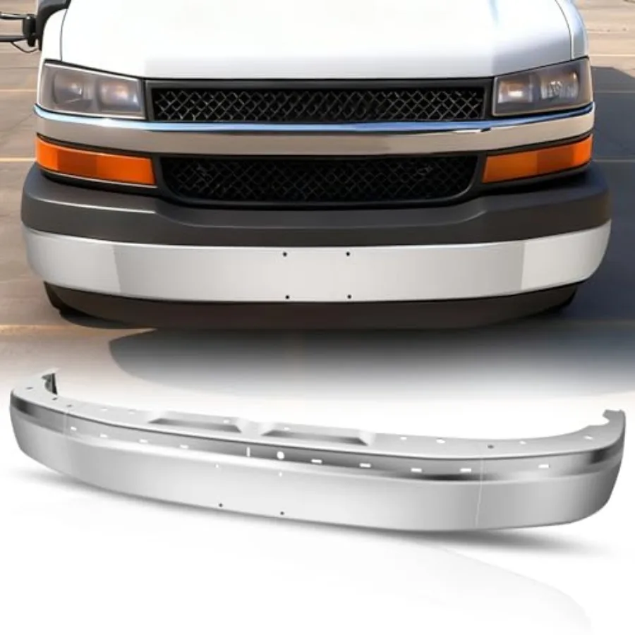 Front Bumper Face Bar Replacement Compatible with 2003-2023 Chevrolet Express GMC Savana 1500 2500 3500, Polished Chrome
Front Bumper Face Bar Replacement Compatible with 2003-2023 Chevrolet Express GMC Savana 1500 2500 3500, Polished Chrome