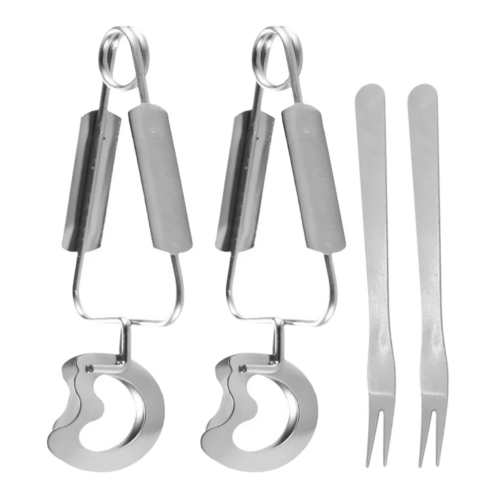 2 set Stainless Steel Tongs Kitchen Cooking Forks For Snails Seafood Salad Cake Tea Bag Ice Sugar Serving Tools Baking Bbq
2 set Stainless Steel Tongs Kitchen Cooking Forks For Snails Seafood Salad Cake Tea Bag Ice Sugar Serving Tools Baking Bbq
