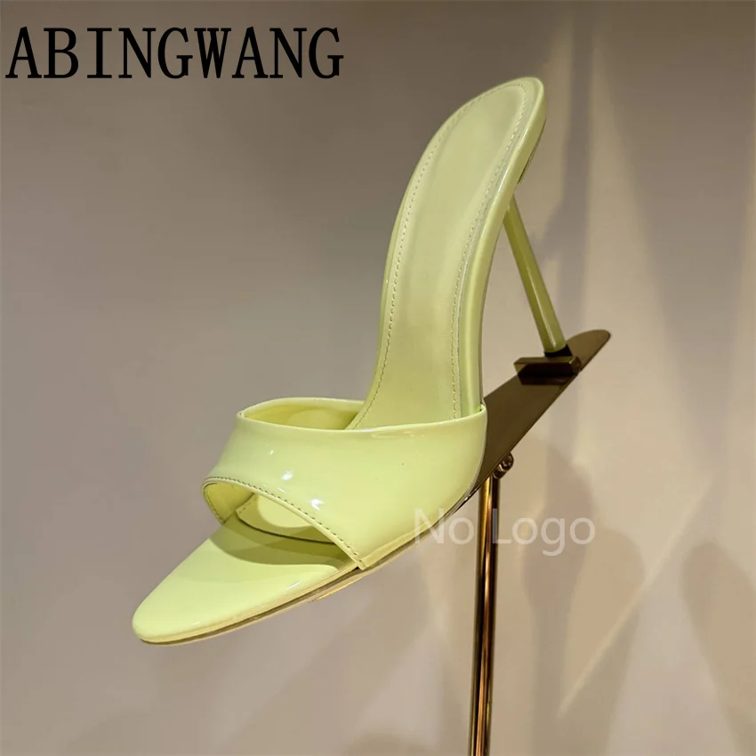 2026 Summer New Patent Leather Thin High Heel Slippers Women Slip On Peep Toe Pumps for Women Sexy Dress Sandals Slippers Mujer
2026 Summer New Patent Leather Thin High Heel Slippers Women Slip On Peep Toe Pumps for Women Sexy Dress Sandals Slippers Mujer